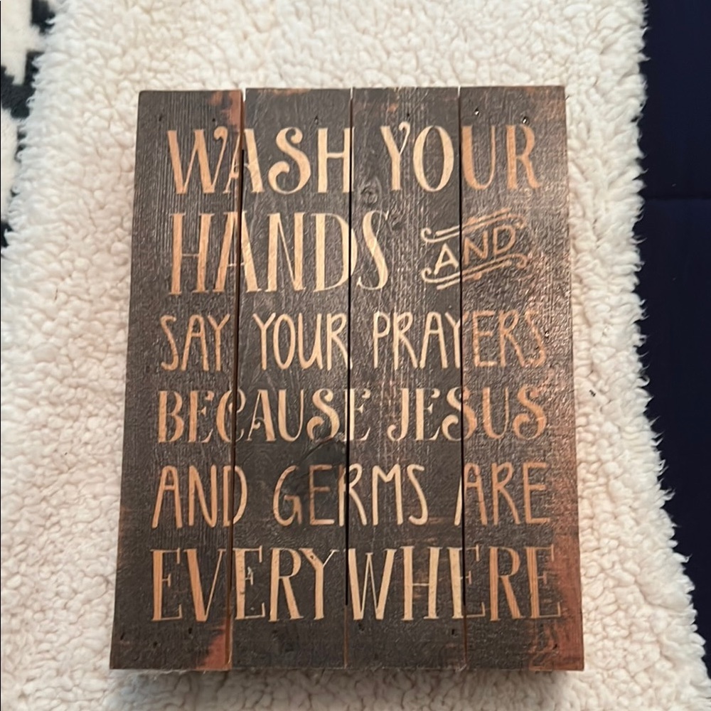 Rustic Wooden Sign with Inspirational Quote